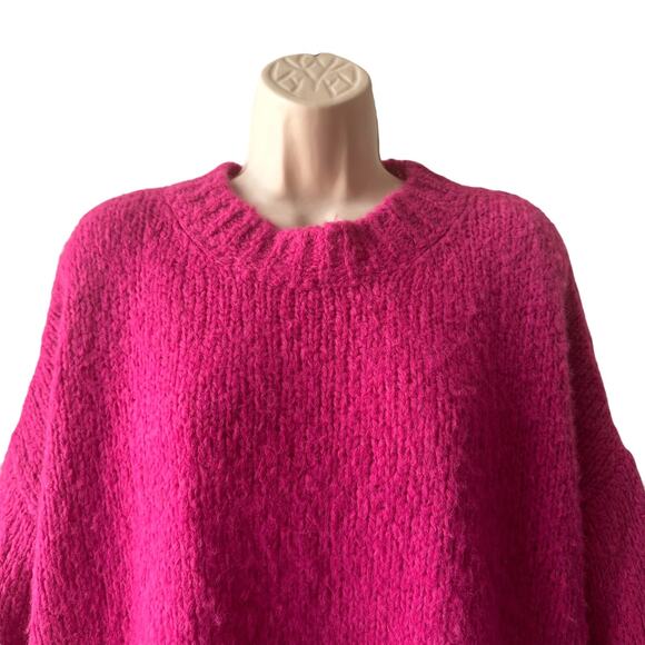 Isabel Marant Étoile Pink Alpaca Wool Blend Oversized Sweater, Size S/ 36 - Picture 7 of 15